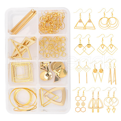 SUNNYCLUE DIY Geometry Style Earring Making Kits DIY-SC0013-16G-1