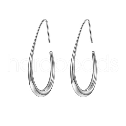 Teardrop Brass Dangle Earrings FS-WG1287F-02-1