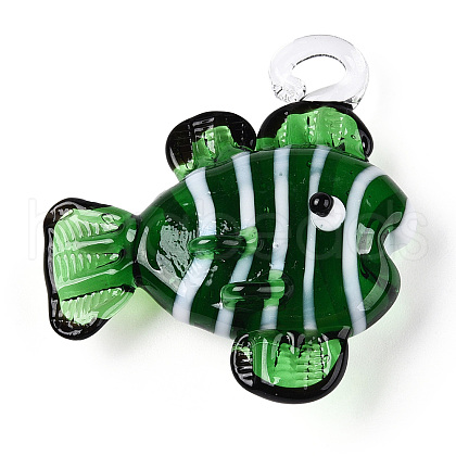 Handmade Lampwork Pendants LAMP-T021-24B-1