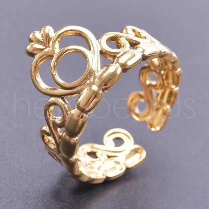 Fashionable 304 Stainless Steel Cuff Rings FS-WG08AB3-03-1