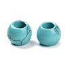 Synthetic Turquoise European Beads G-R488-01O-2
