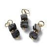 Natural Gemstone Cuboid Beaded Pendants STAS-C120-02G-2