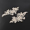 Flower Polyester Embroidery Appliques PATC-WH0008-16B-2