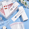   100Pcs Rectangle Paper Jewelry Display Cards for Necklaces & Earrings Storage CDIS-PH0001-58-4