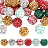 SUNNYCLUE 36Pcs 6 Styles Transparent Resin Rhinestone Beads RESI-SC0003-39-1