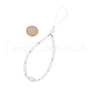 Natural Rose Quartz Mobile Straps HJEW-JM03413-02-3