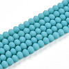 Frosted Oapque Glass Beads Strands EGLA-A034-P3mm-MD24-A-1