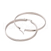 Tarnish Resistant 201 Stainless Steel Big Hoop Earrings with 304 Stainless Steel Pins for Women EJEW-E146-07P-A-2