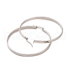 201 Stainless Steel Big Hoop Earrings with 304 Stainless Steel Pins for Women EJEW-E146-07P-A-2