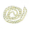 Electroplate Transparent Glass Beads Strands EGLA-N002-25-C02-2