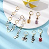 Musical Theme Alloy Enamel Acrylic Pendant Decorations HJEW-JM01847-2