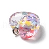 Transparent Resin Pendants X-RESI-D055-087P-4