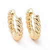 Brass Twist Rope Hoop Earrings for Women X-EJEW-A083-17G-1