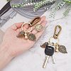 SUPERFINDINGS 2Pcs Brass Keychain KEYC-FH0001-06-2