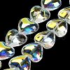 Electroplate Glass Beads Strands X-EGLA-B008-01A-AB02-2