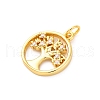 Brass Micro Pave Cubic Zirconia Pendants KK-D325-57G-01-2