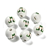 St. Patrick's Day Series Printed Schima Wood European Beads WOOD-V002-01D-1