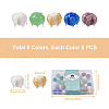 Craftdady 40Pcs 5 Colors Handmade Lampwork Beads LAMP-CD0001-15-10