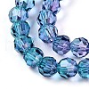 Baking Paint Transparent Glass Beads Strands X-DGLA-A035-T6mm-A07-4