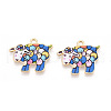 Alloy Enamel Pendants PALLOY-CJC0009-01B-1