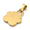 PVD Vacuum Plating 304 Stainless Steel Enamel Pendants STAS-D087-01G-2