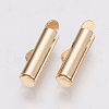 Brass Slide On End Clasp Tubes KK-Q747-11F-KC-1