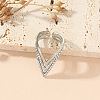 Fashionable V-shape Alloy Crystal Rhinestone Finger Rings for Women DH6249-2-2