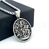 European Style Stainless Steel Saint Mark Pendant Necklaces for Men XX4359-3
