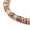 Natural Coconut with Synthetic Turquoise Beads Stretch Bracelets for Men Women BJEW-JB11743-01-4