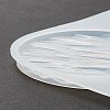 Flat Round with Water Ripple Cup Mat Silicone Molds X-DIY-L065-03-4