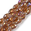 Transparent Electroplate Glass Beads Strands EGLA-N013-T6mm-B16-1
