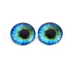 Luminous Eye Printed Glass Cabochons GGLA-WHC0002-10mm-2