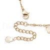 Summer Beach 304 Stainless Steel Shell Shaped Charm Anklets for Women AJEW-AN00658-5