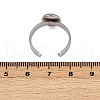 304 Stainless Steel Cuff Ring Components STAS-D372-07P-02-3