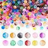 Two Tone Transparent Crackle Acrylic Beads CACR-TA0001-01-1