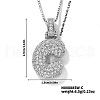 Elegant Brass Micro Pave Clear Cubic Zirconia 3D Initial Necklaces DV4415-26-2