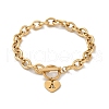 Golden 304 Stainless Steel Charm Bracelets NJEW-K284-01G-A-4