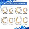 Unicraftale 4 Pairs 4 Size Two Tone 304 Stainless Steel Hinged Hoop Earrings for Women EJEW-UN0002-20-5