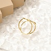 Hollow Number 8 304 Stainless Steel Open Cuff Rings for Women RJEW-Q007-04G-2