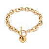 Golden 304 Stainless Steel Charm Bracelets NJEW-K284-01G-E-4