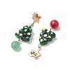 304 Stainless Steel with Glass Stud Dangle Earring EJEW-TA00526-4