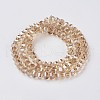 Electroplate Glass Beads Strands EGLA-L012-B-PL04-3