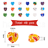 Heart Handmade Millefiori Glass Beads LK-CJ0001-08-2
