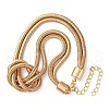 Iron Snake Chain Necklaces for Women NJEW-U046-01G-2