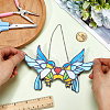 Bird Stained Acrylic Window Hanger Panel HJEW-WH0069-30-3