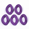 Opaque Spray Painted Acrylic Linking Rings OACR-R249-03A-1
