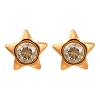 304 Stainless Steel Clear Cubic Zirconia Stud Earrings EJEW-Q044-06G-2