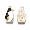 Rack Plating Alloy Enamel Pendants ENAM-S122-77-3