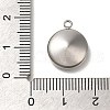 304 Stainless Steel Pendant Cabochon Settings X-STAS-I310-28P-3