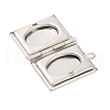 Rack Plating Brass Locket Pendants KK-F090-04P-2